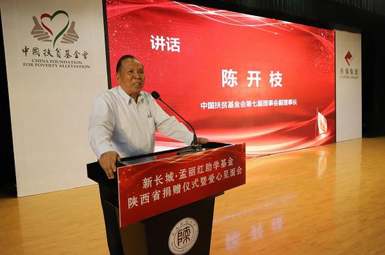 中国扶贫基金会第七届理事会副理事长陈开枝先生讲话